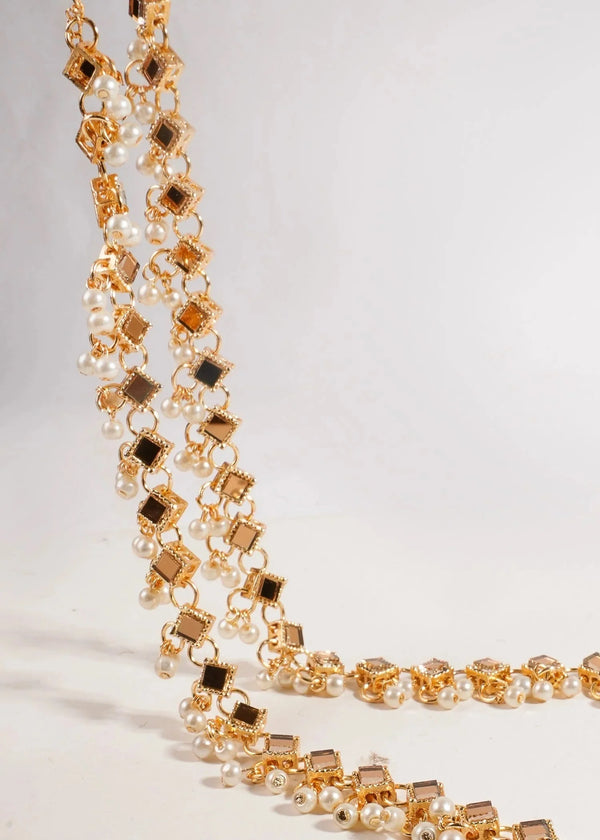 Sqaure Pearl Anklet